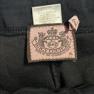 Juicy Couture Black sweatpants with Pink Crest Patch